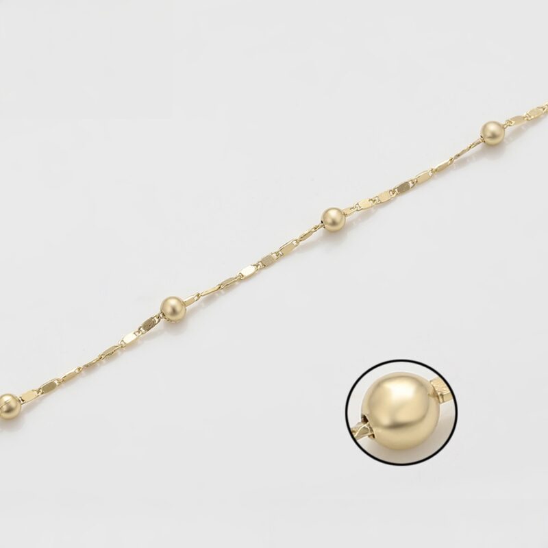 Simple 14K Gold Color Anklet - Image 4