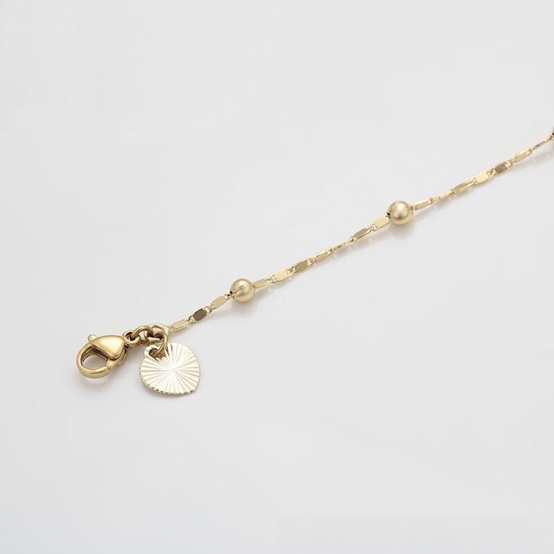 Simple 14K Gold Color Anklet - Image 3