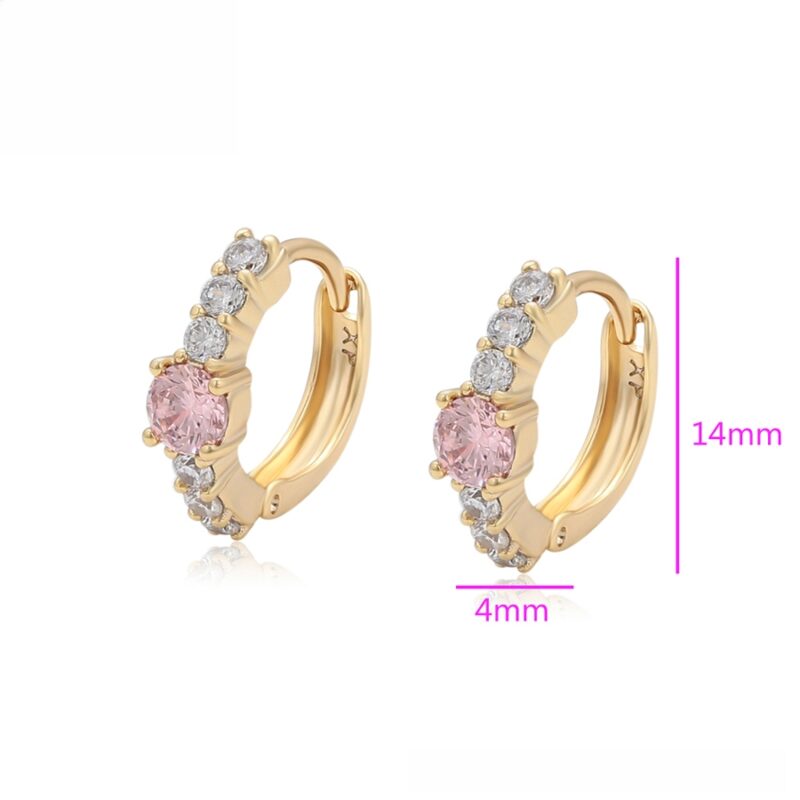 Simple 14K Gold Color Earring - Image 3