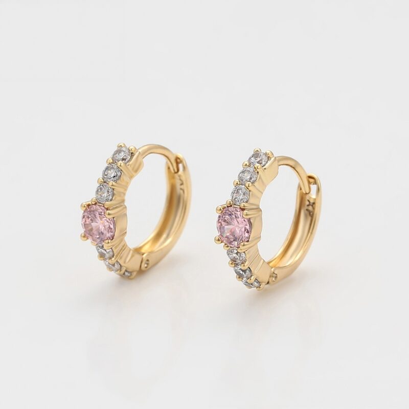 Simple 14K Gold Color Earring - Image 2