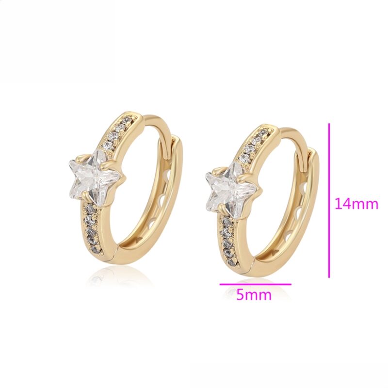 Simple 14K Gold Color Earring - Image 3