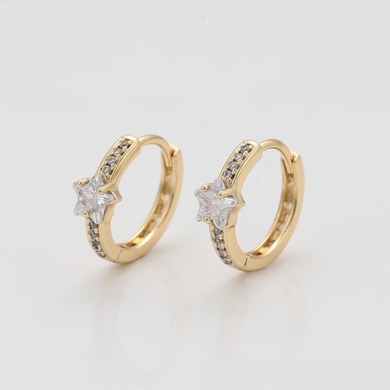 Simple 14K Gold Color Earring - Image 2