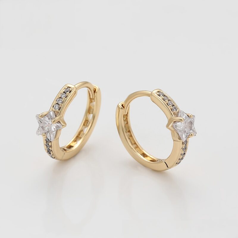 Simple 14K Gold Color Earring - Image 4