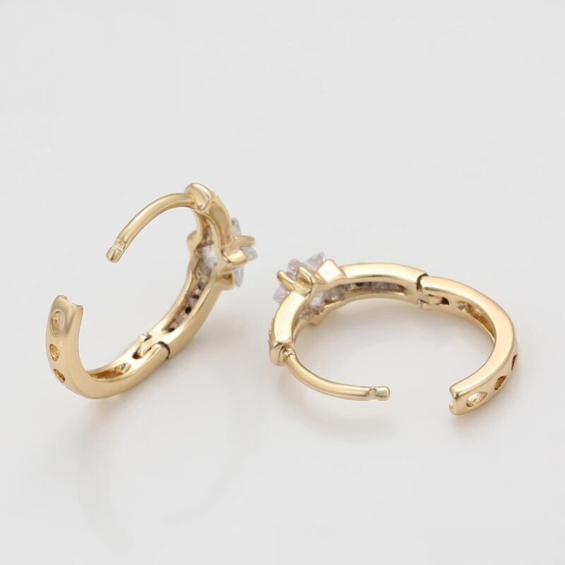 Simple 14K Gold Color Earring - Image 5
