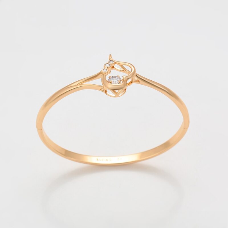 Simple 18K Gold Color Bangle - Image 2