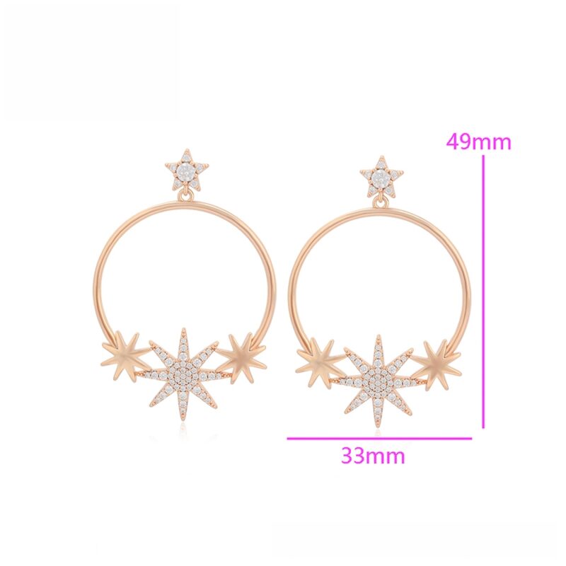 Elegant 18K Gold Color Earring - Image 3
