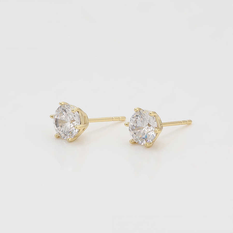 Simple 14K Gold Color Earring - Image 2