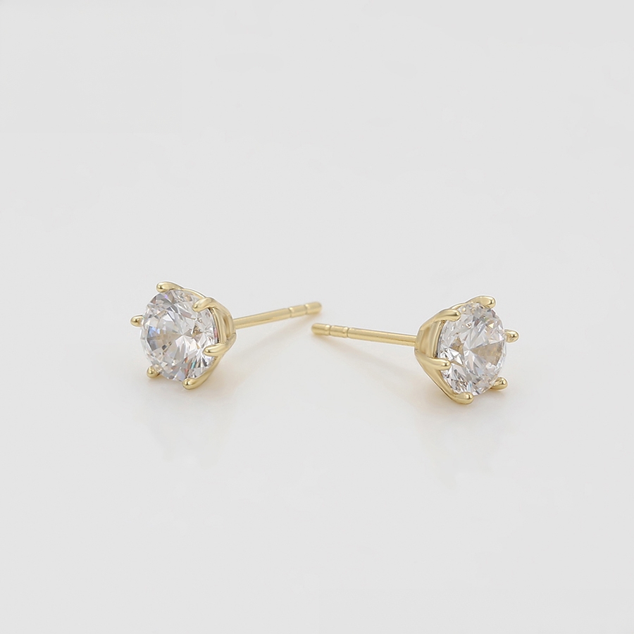 Simple 14K Gold Color Earring - Image 4