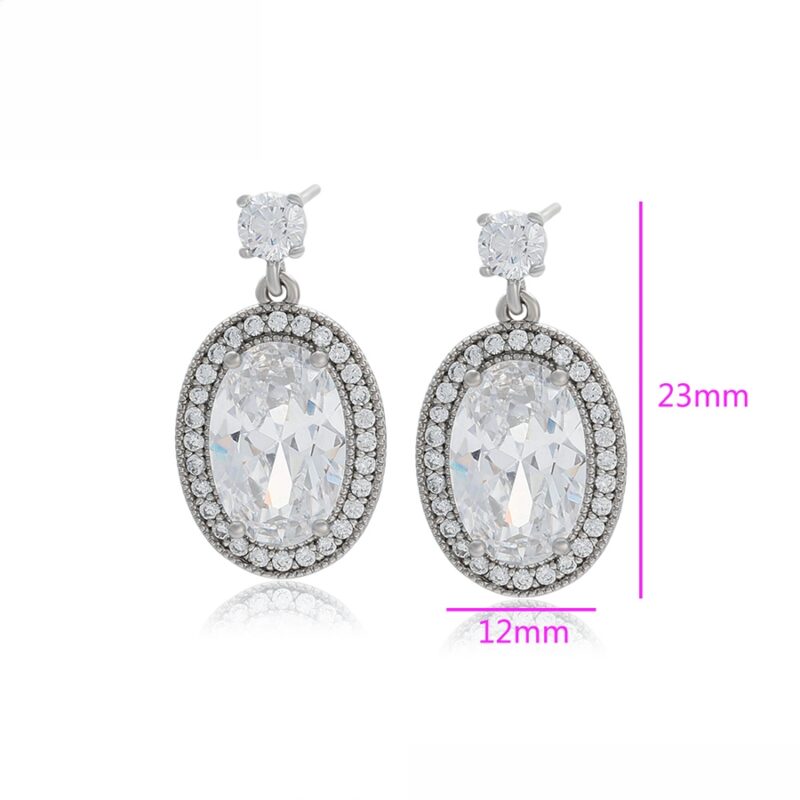 Simple Platinum Plated Earring - Image 3