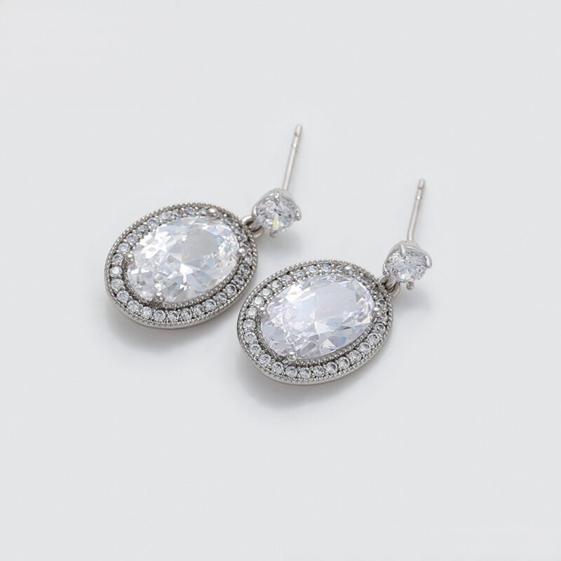 Simple Platinum Plated Earring - Image 2