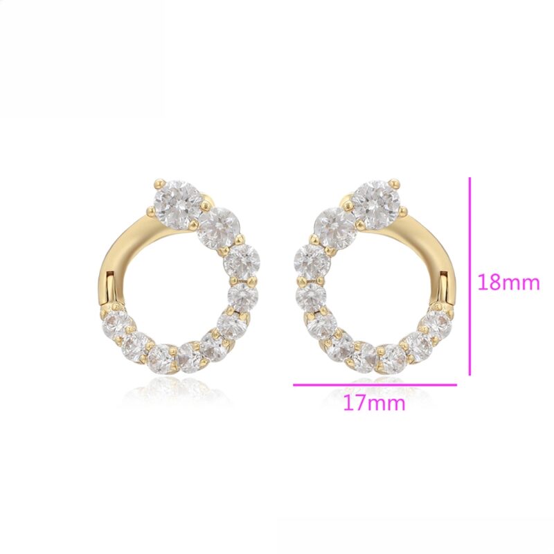 Simple 14K Gold Color Earring - Image 3