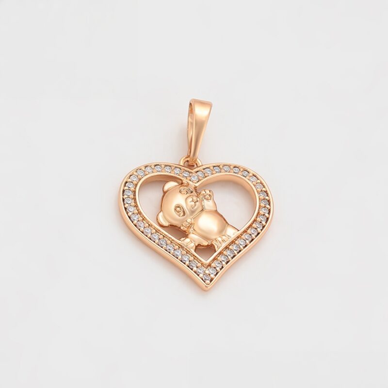 Simple 18K Gold Color Pendant - Image 2