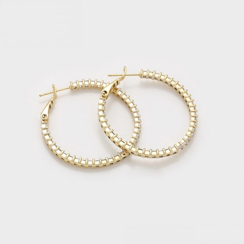 Simple 14K Gold Color Earring - Image 2