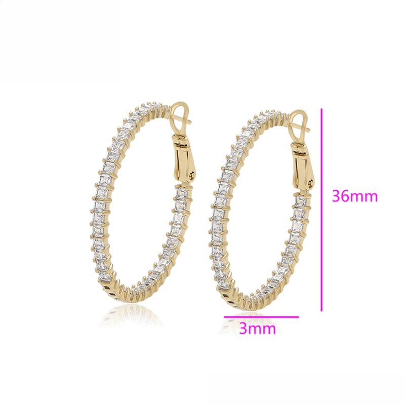 Simple 14K Gold Color Earring - Image 3