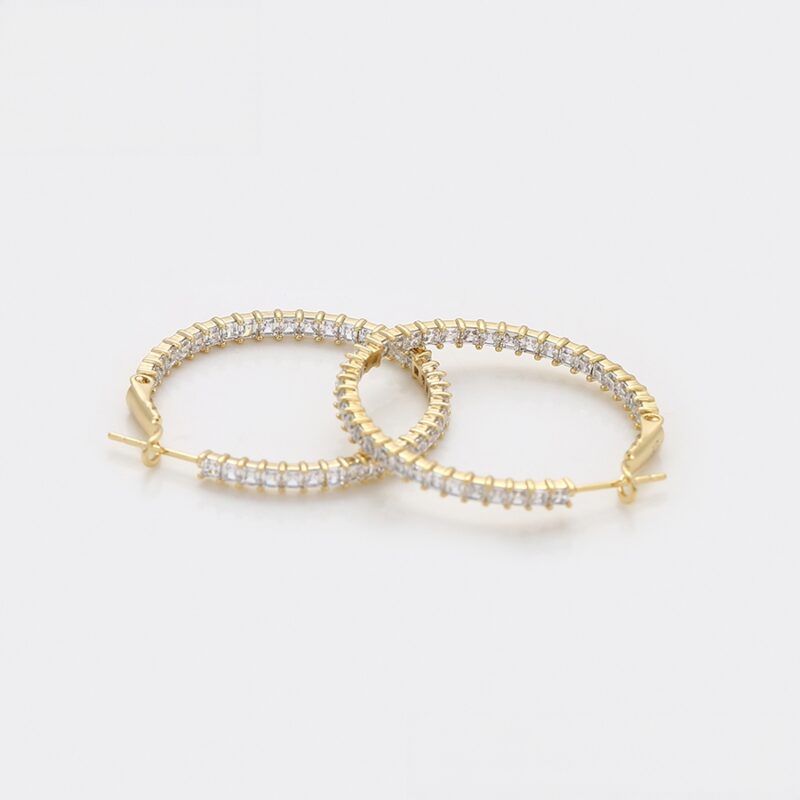 Simple 14K Gold Color Earring - Image 4