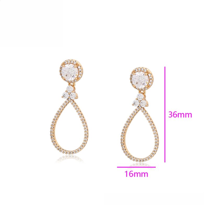 18K Gold Color Earring - Image 3