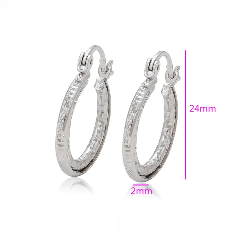 Simple Platinum Plated Earring - Image 3