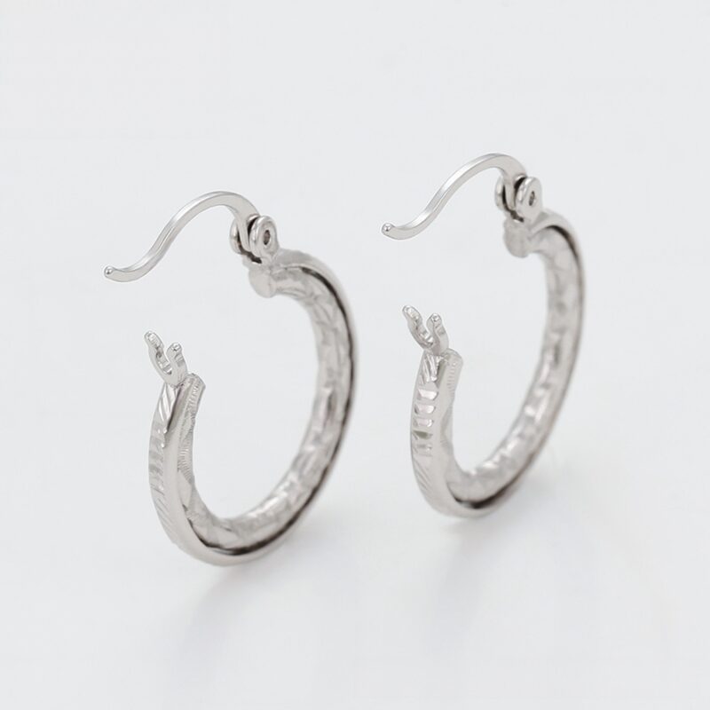 Simple Platinum Plated Earring - Image 4