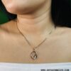 Golden Aura 18K Gold-Plated Figaro Chain & Hamsa Pendant Set