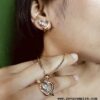 Celestial Twist 18K Gold-Plated Figaro Chain & Moon Pendant Set