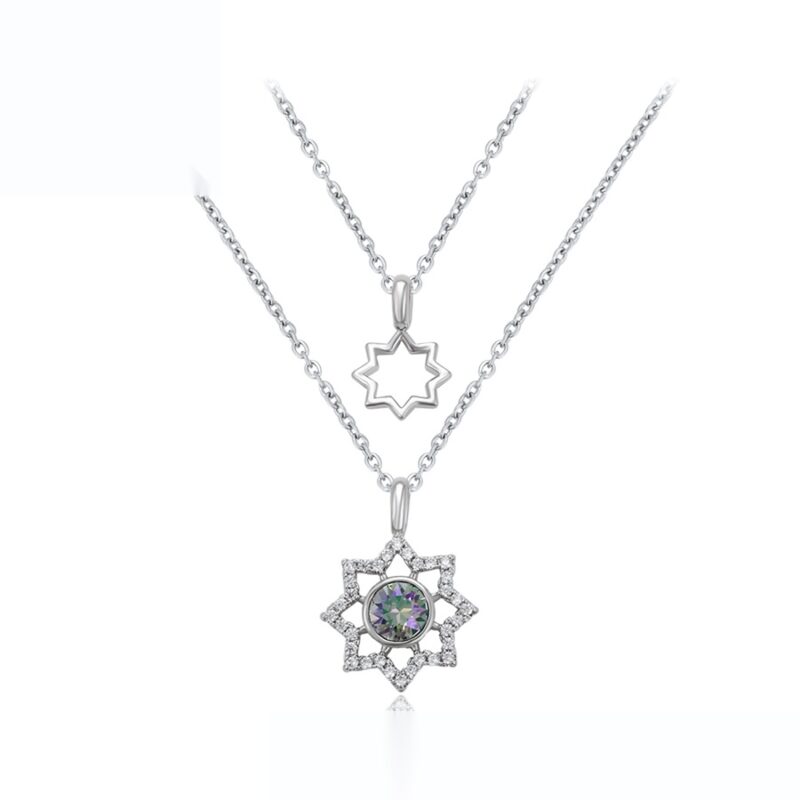 Daily wear fashion simple crystal necklace