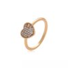 Daily wear fashion simple 18K gold color ring