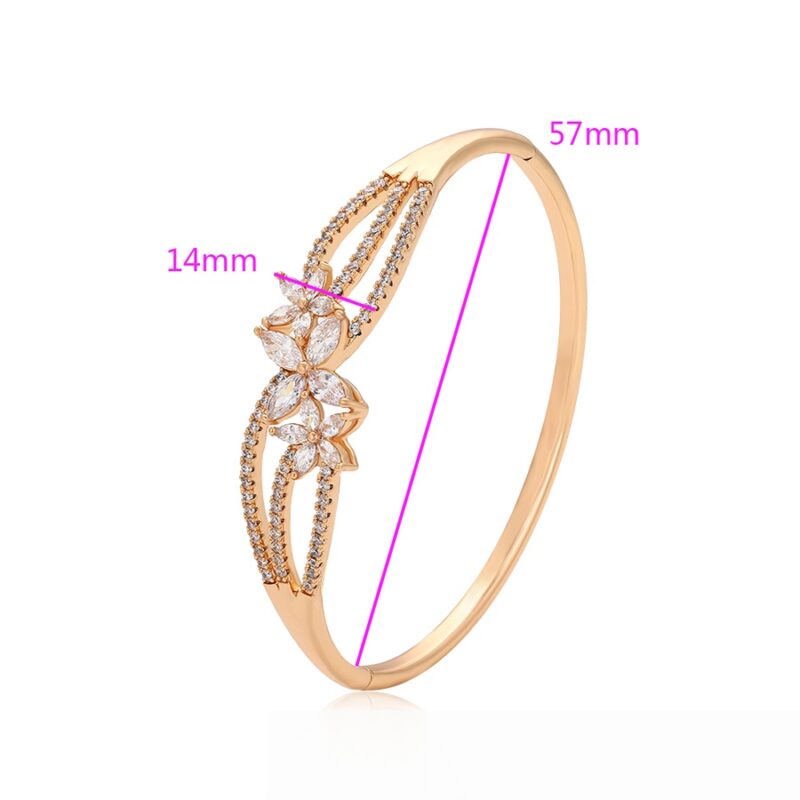 Daily wear fashion simple 18K gold color bangle - Image 2