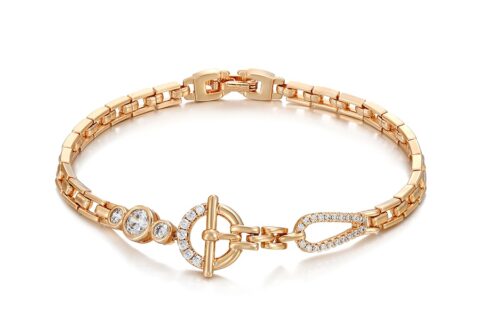 Daily wear fashion simple 18K gold color bracelet