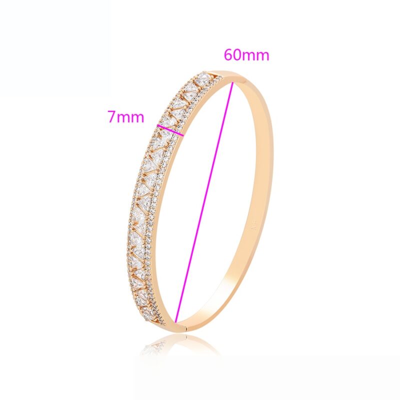Daily wear fashion 18K gold color bangle - Image 2