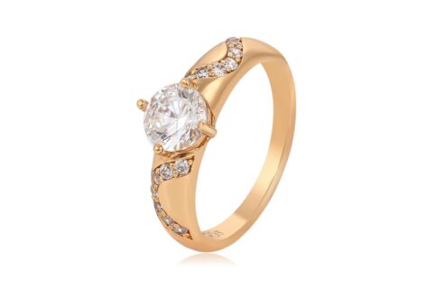 Daily wear fashion elegant 18K gold color ring