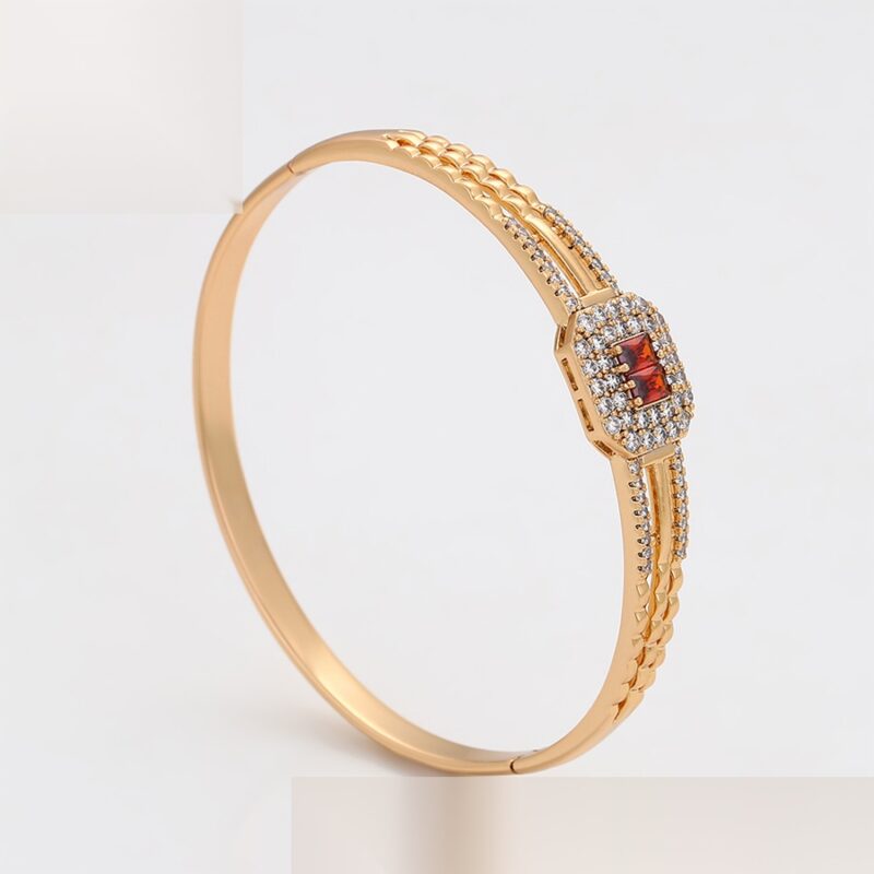 Daily wear fashion love 18K gold color bangle - Image 3