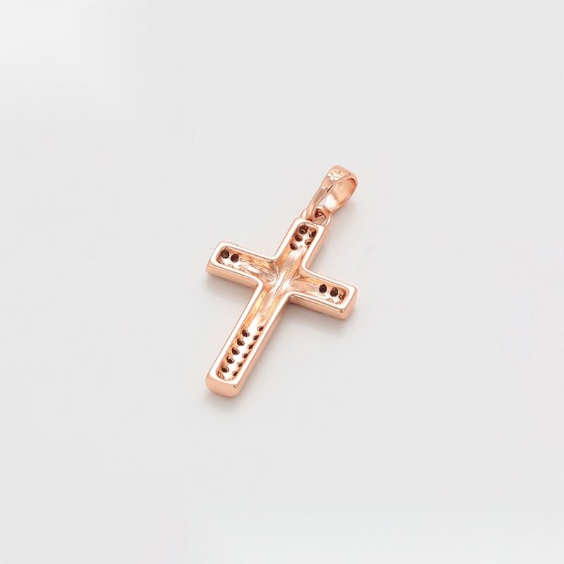 Daily wear fashion cross rose gold color pendant - Image 5