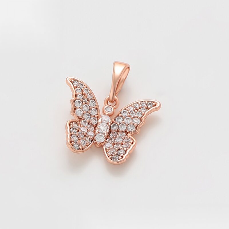 Daily wear elegant Butterfly rose gold color pendant - Image 3