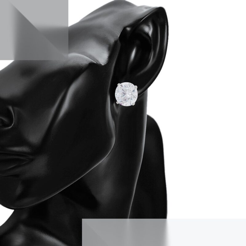 Daily wear fashion simple platinum plated 9mm earring - Image 4