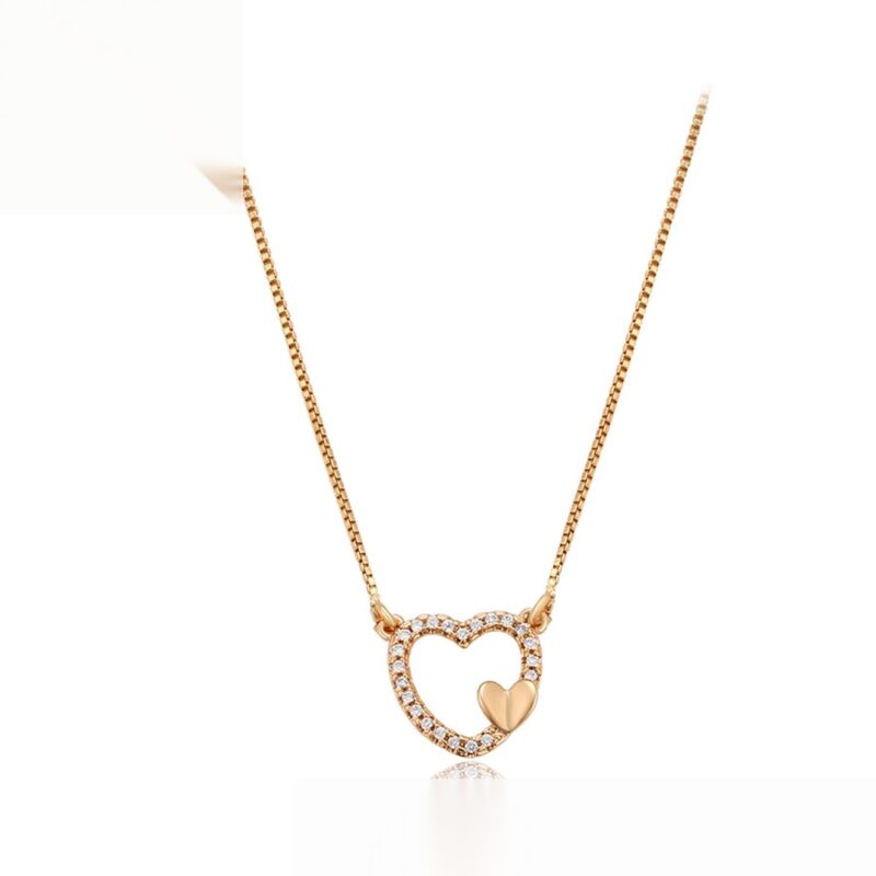 Daily wear fashion simple 18K gold color necklace