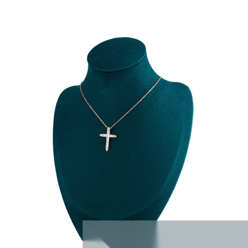 Daily wear fashion cross 18K gold color necklace - Image 4