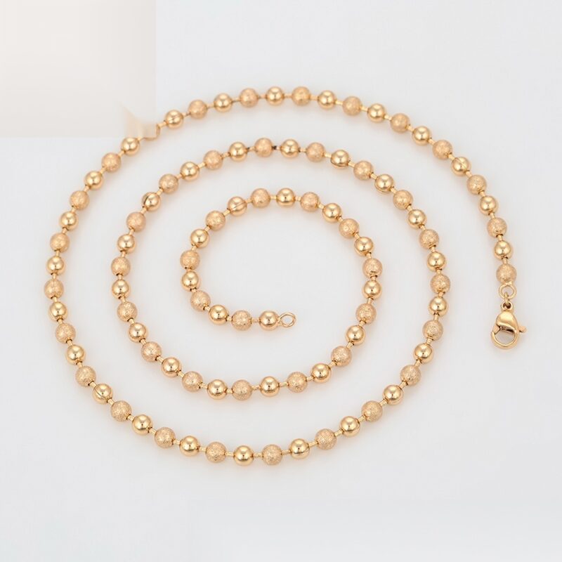 Daily wear fashion simple 18K gold color necklace - Image 3