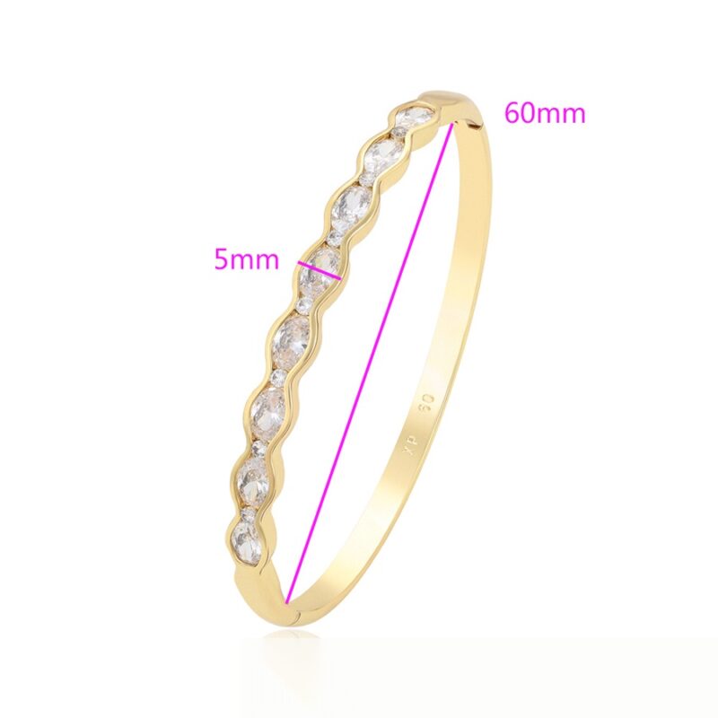 Daily wear fashion elegant 14K gold color bangle - Image 2