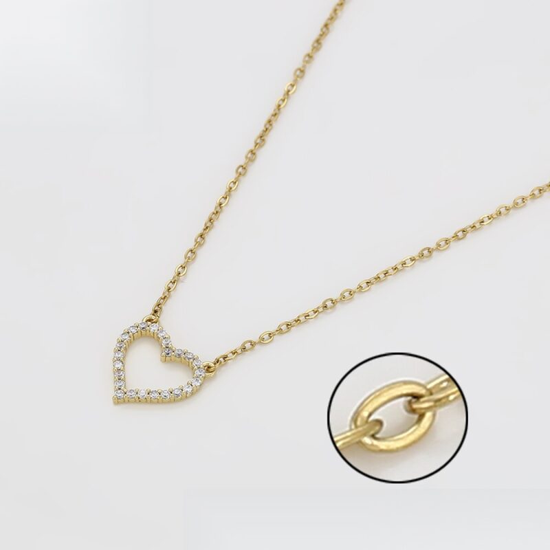 Daily wear fashion simple 14K gold color necklace - Image 5