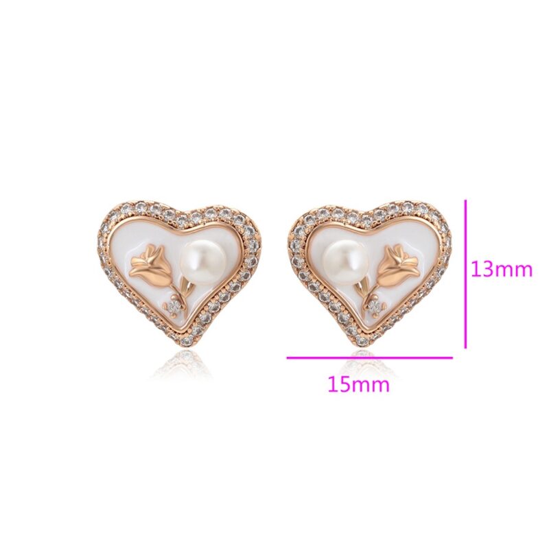 Daily wear fashion elegant 18K gold color earring - Image 2