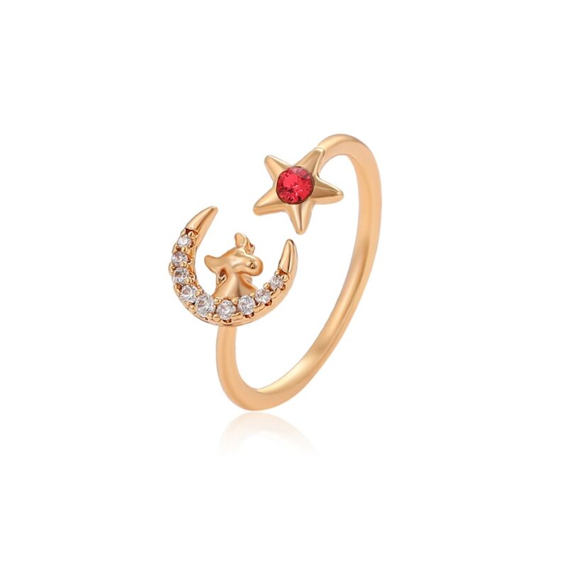 Daily wear fashion elegant 18K gold color ring