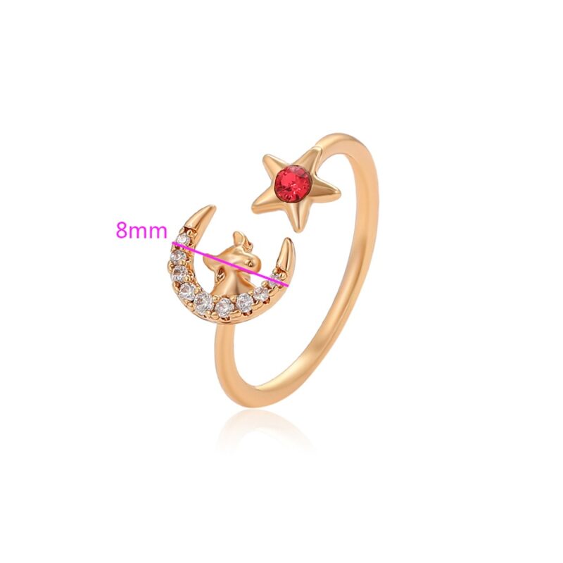 Daily wear fashion elegant 18K gold color ring - Image 2