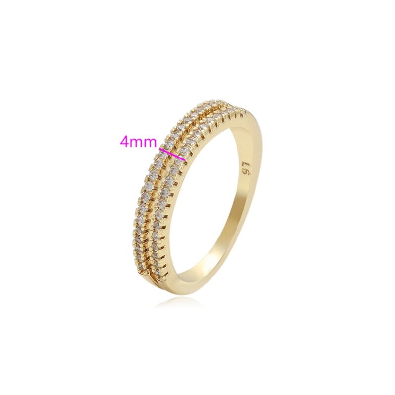 Daily wear fashion elegant 14K gold color ring - Image 2